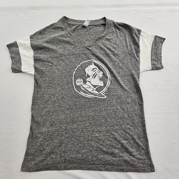 Alternative Tops - Florida State Seminoles Gray Short Sleeve V-Neck T-Shirt Women's S